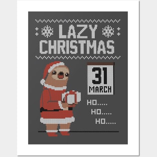 Lazy Christmas! - Ugly Christmas Sweater Posters and Art